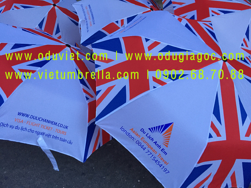 xưởng sản xuất ô dù cầm tay in logo quảng cáo